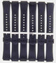 Lot of 6 Watch Bands 19MM PVC Black  fit Casio, Timex and Other Watches, 1126