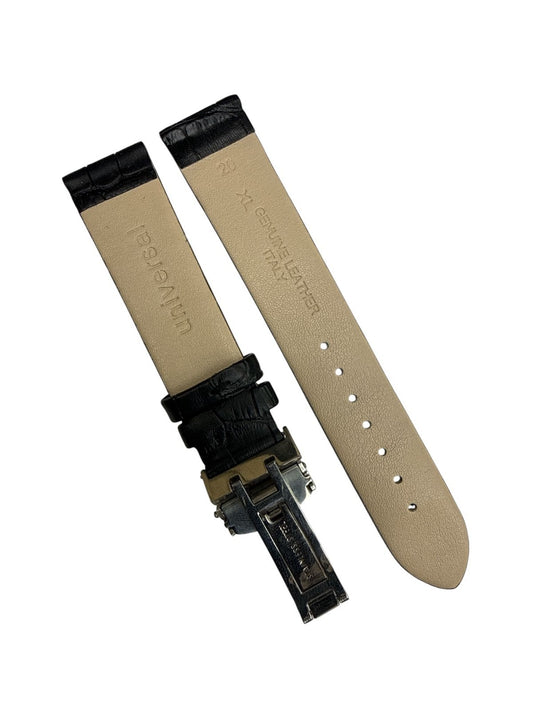 20mm Watch Band Alligator Grain Deployment Clasp Fits Omega/Longines/Tissot