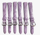 (set of 6)12mm Purple color Genuine Leather Alligator Watch Band Strap