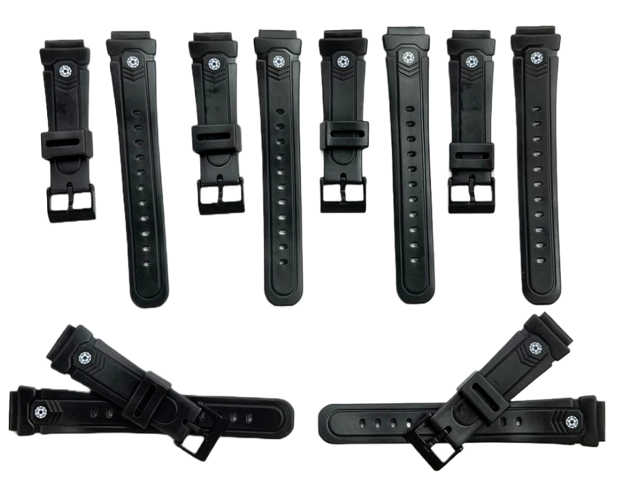 Water Resist Diving Sport PVC Watch Band 18mm Fits Timex Casio and Others