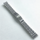 Silver Stainless Steel Watch Band - 15mm Bracelet w/ Curved End Links for Mido