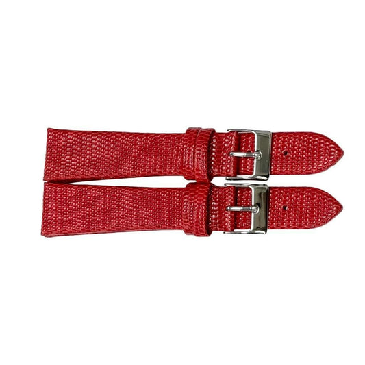 SET OF 2 Quality WATCH BAND GENUINE LEATHER LIZARD GRAIN SIZES 12MM-22MM