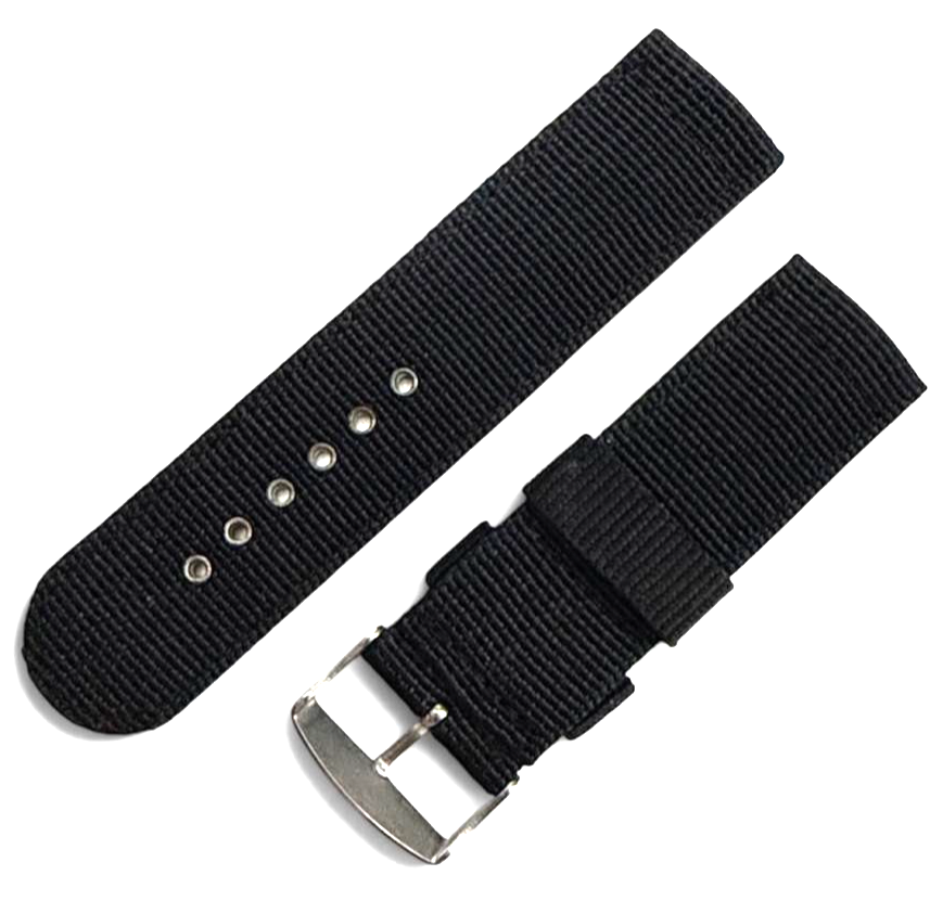 Black color Fabric Band strap-24mm