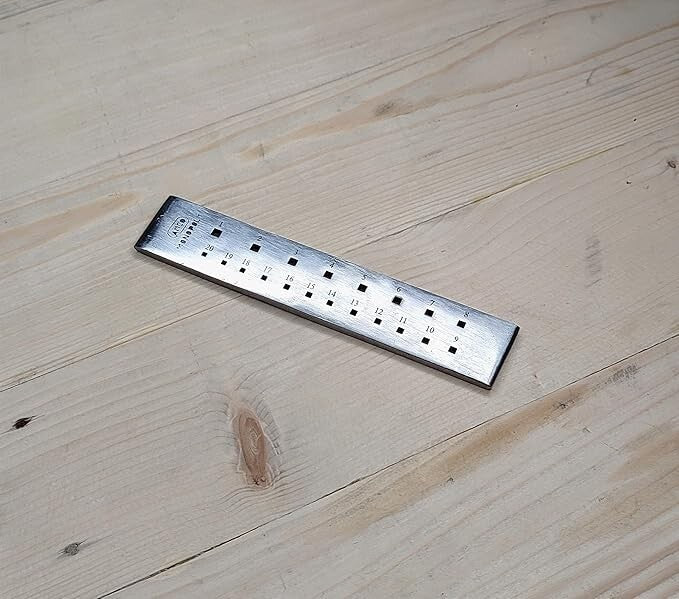 6" Square Hole Drawplate with 20 Holes for Jewelry Wire Drawing Tool