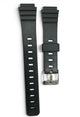 14MM BLACK PLASTIC PVC WATCH BAND FOR CASIO and other watches