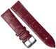 New Watch Band D.Red Genuine Leather Alligator Grain (Flat, Short) 20x16MM