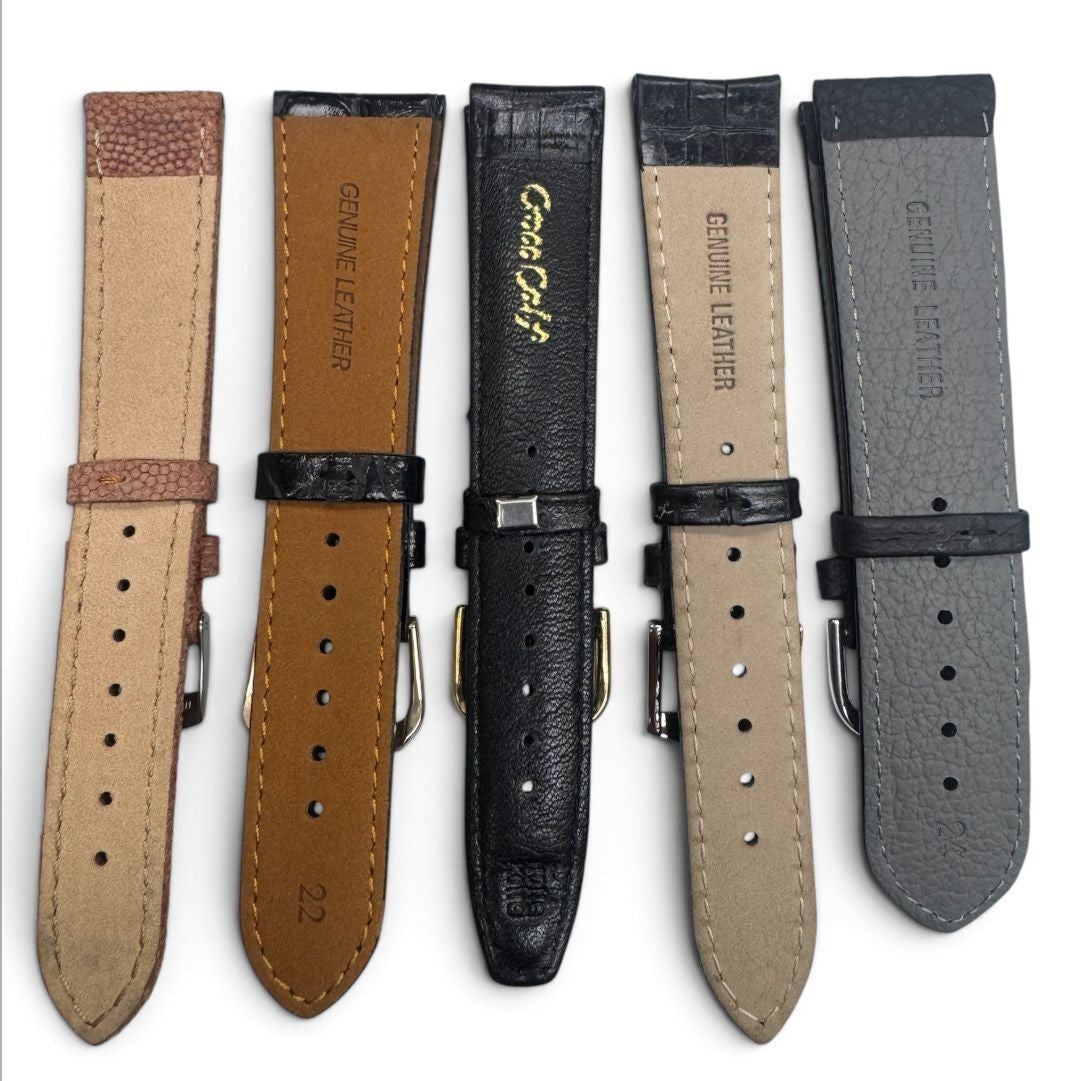 LOT OF 10 WATCH BANDS MIX SIZE STYLE AND COLORS 18MM-26MM