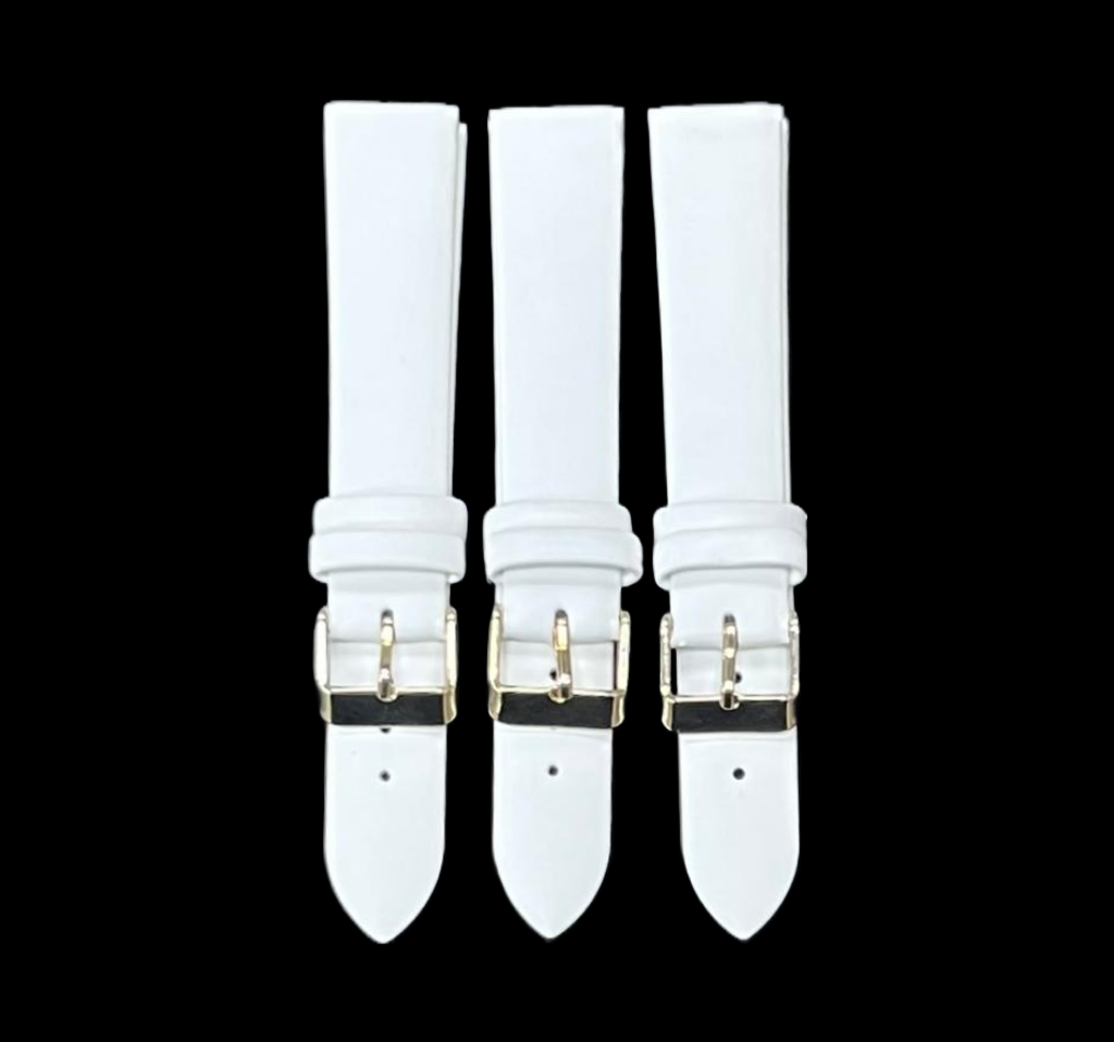 Unstitched Genuine Leather Watch Band Strap with Plain Smooth Finish 12-26MM