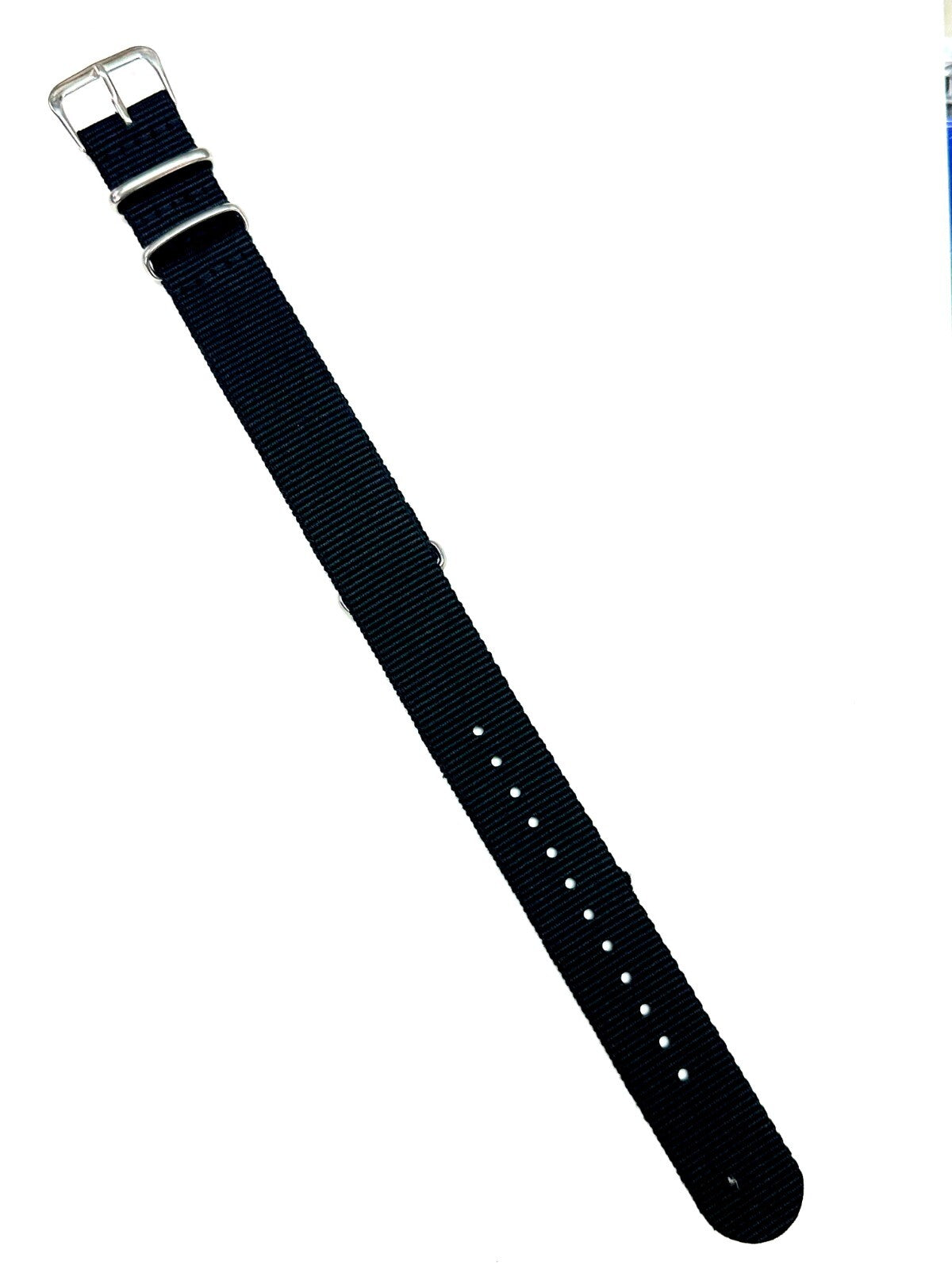 ONE PIECE NYLON BAND BLACK COLOR SIZE 18/20/22/24MM HIGH QUALITY BAND