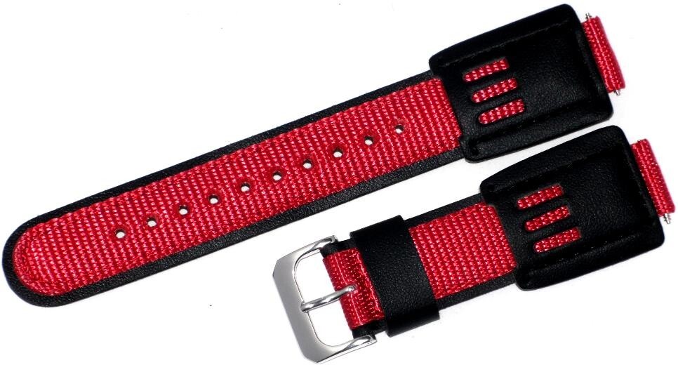 hot selling premium quality  Watch Band Red-Black genuine  leather -fabric 16 mm