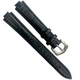 16mm Black Genuine leather Band Strap Crocodile-Style w/ Buckle