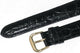 Watch Band Black Genuine Leather Crocodile Grain Padded 8mm  ( A1 Quality)