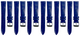 6PCS BLUE Leather Flat Unstitched Alligator Grain Watch Band Size 18MM