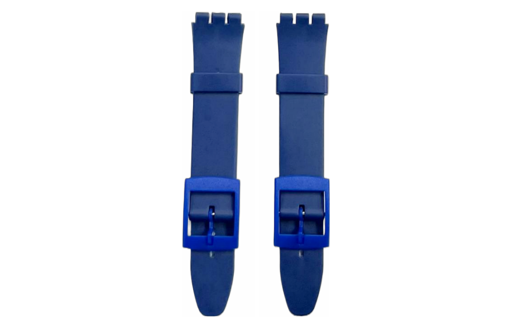 Swatch Replacement Plastic PVC Watch Band Flat without Pins 17mm & 12mmn