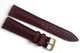 20mm BURGUNDY Genuine Leather Padded Stitched Watch Band