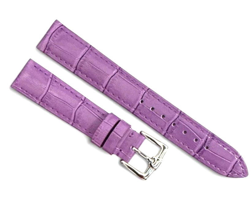 16mm Purple Designer Alligator Genuine calf Leather Watch Strap Band