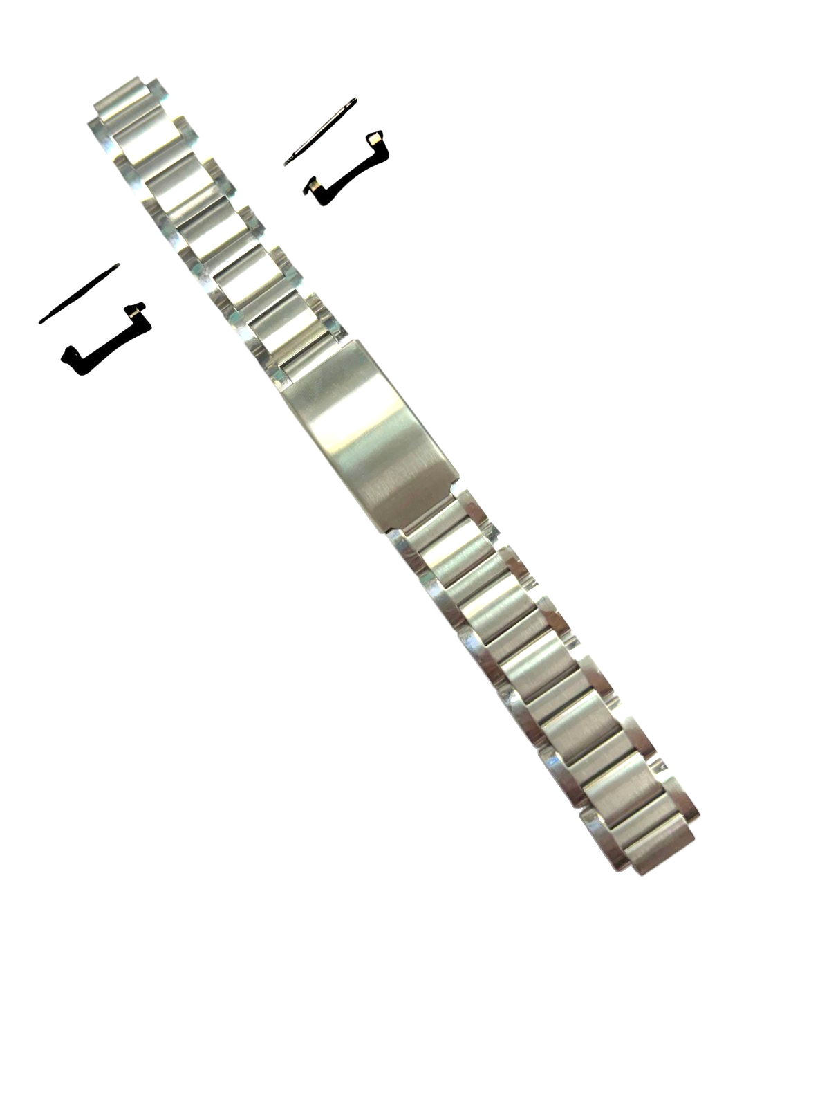 18mm Stainless Steel Metal Watch Band with 2 End Pieces & 2 Spring Bars