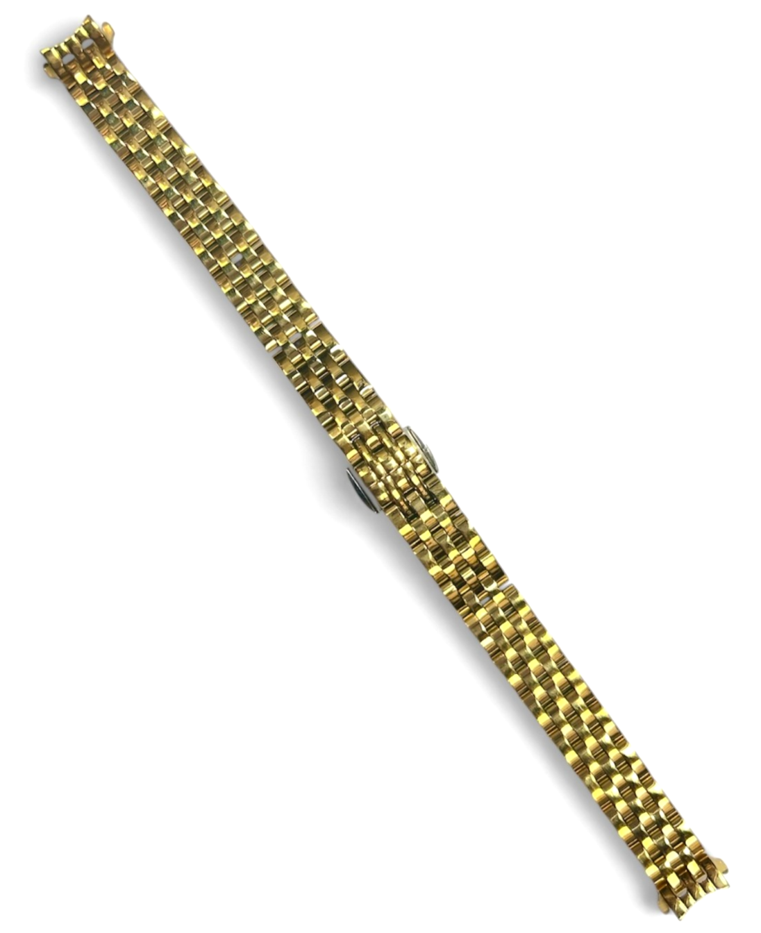 Top Quailty,Stainless steel Gold-tone Curved end Band for Highend Watches-13mm