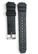 14MM BLACK PLASTIC PVC WATCH BAND FOR CASIO