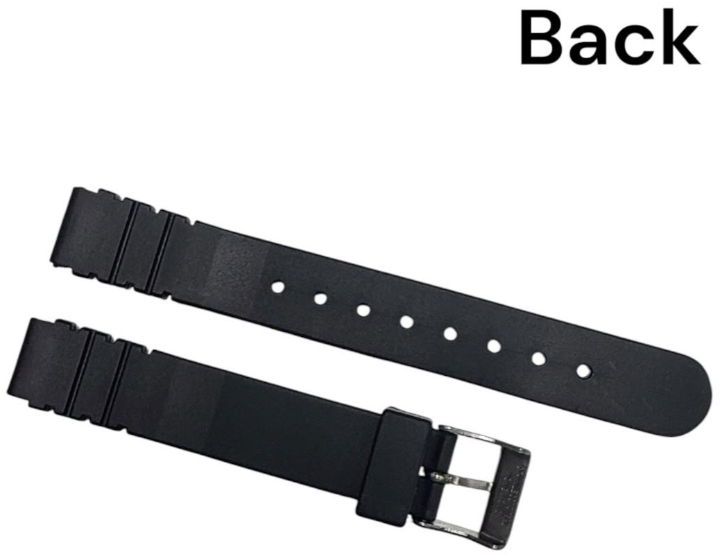 13MM RUBBER WATCH BAND BLACK COLOR DESIGN