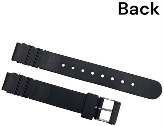 13MM RUBBER WATCH BAND BLACK COLOR DESIGN