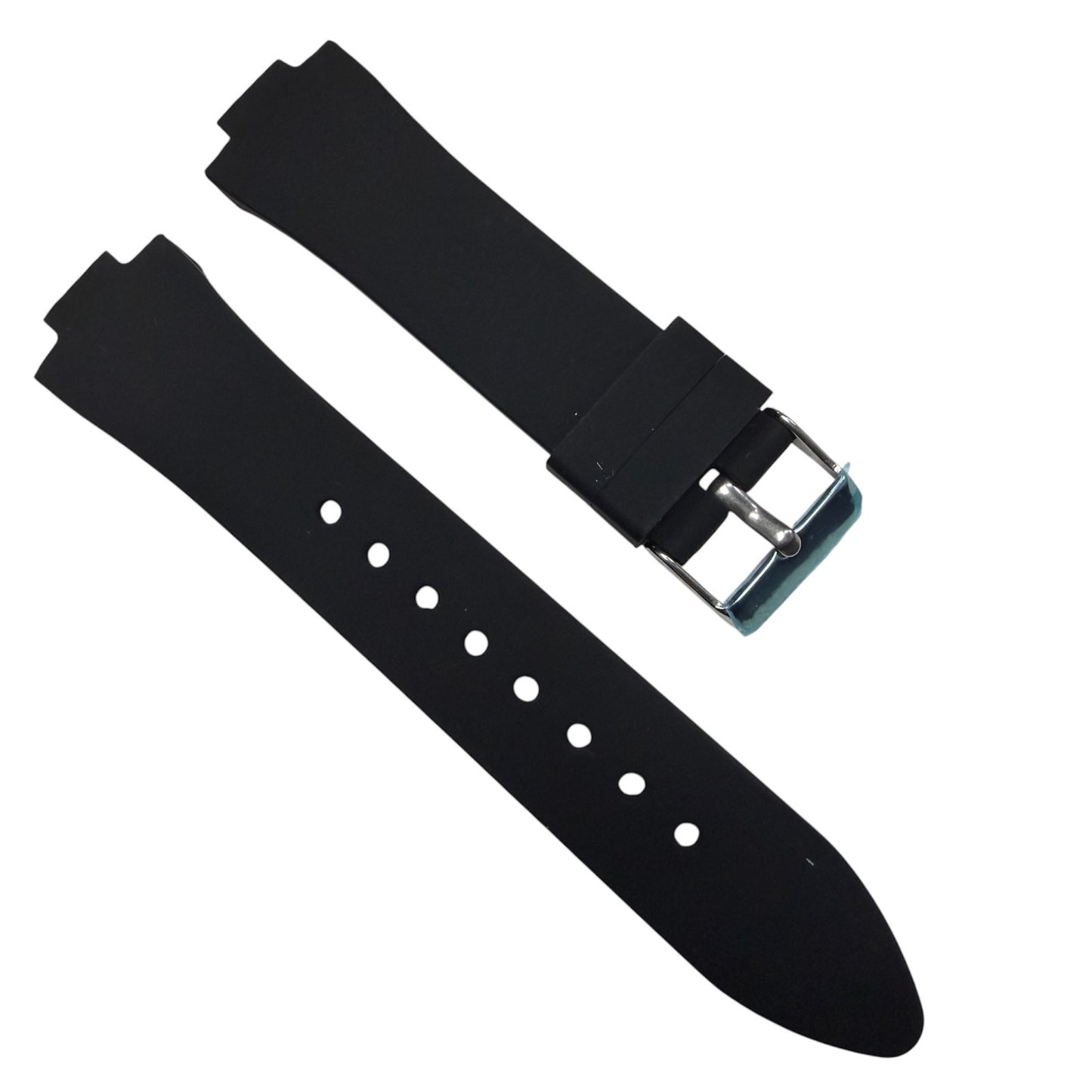 Premium Rubber/Silicone Outcut Watch Band Strap for Baume & Mercier 24mm