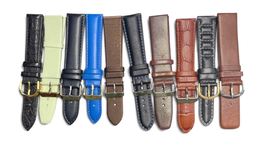 LOT OF 10 WATCH BANDS MIX SIZE STYLE AND COLORS 18/20mm