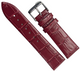 New Watch Band D.Red Genuine Leather Alligator Grain (Flat, Short) 16 MM