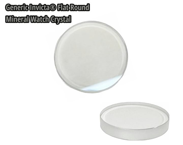 Generic Mineral Crystals INVICTA (37.0×6.2)mm Flat Round Anti Reflective