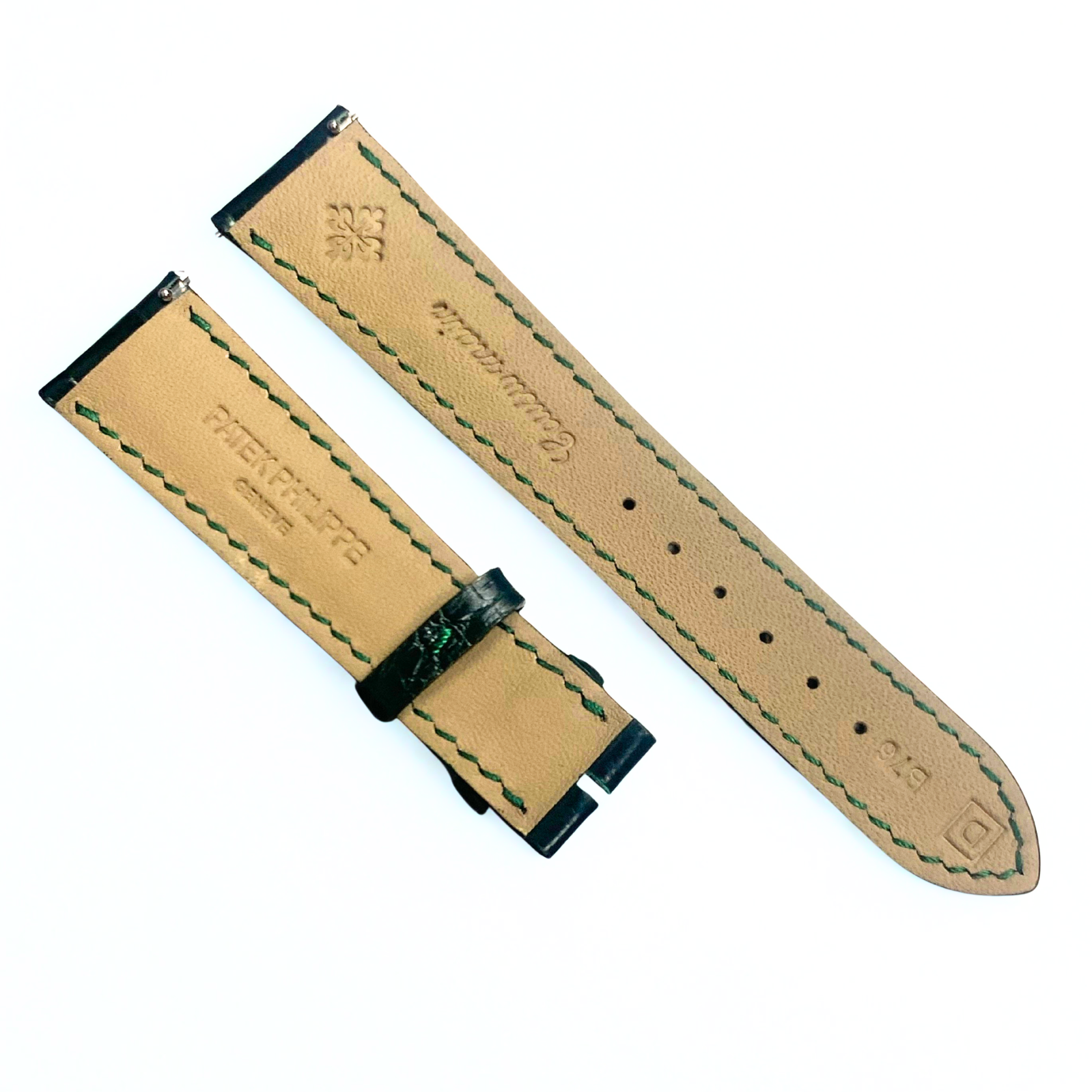 Genuine Patek Philippe Alligator Green Watch Band - 20mm x 17mm