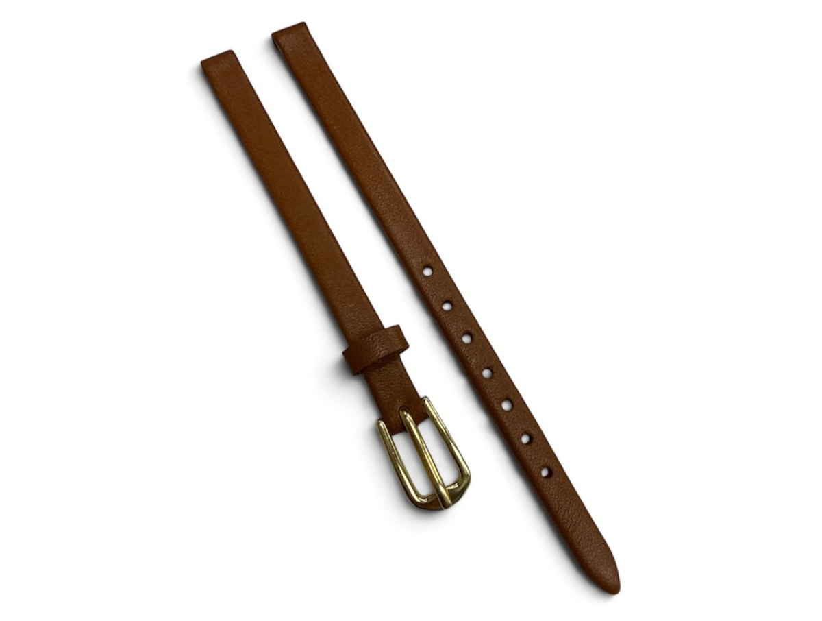 6mm Genuine Leather Watch Band – Light Brown(Hot Ladies Size)