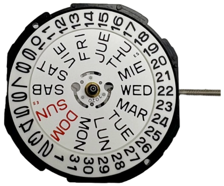 Hattori Watch Quartz Movement PC33 Date At 3:00 Overall Height: 6.0mm