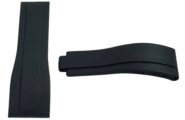 ROLEX Black OYSTERFLEX Watch Band 20MM Fit SUBMARINER, Rolex Deepsea & others