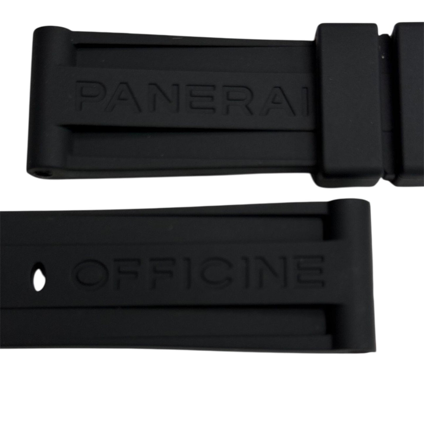 New Watch Band 24mm Rubber Strap Black Color for PANERAI OFFICIAL