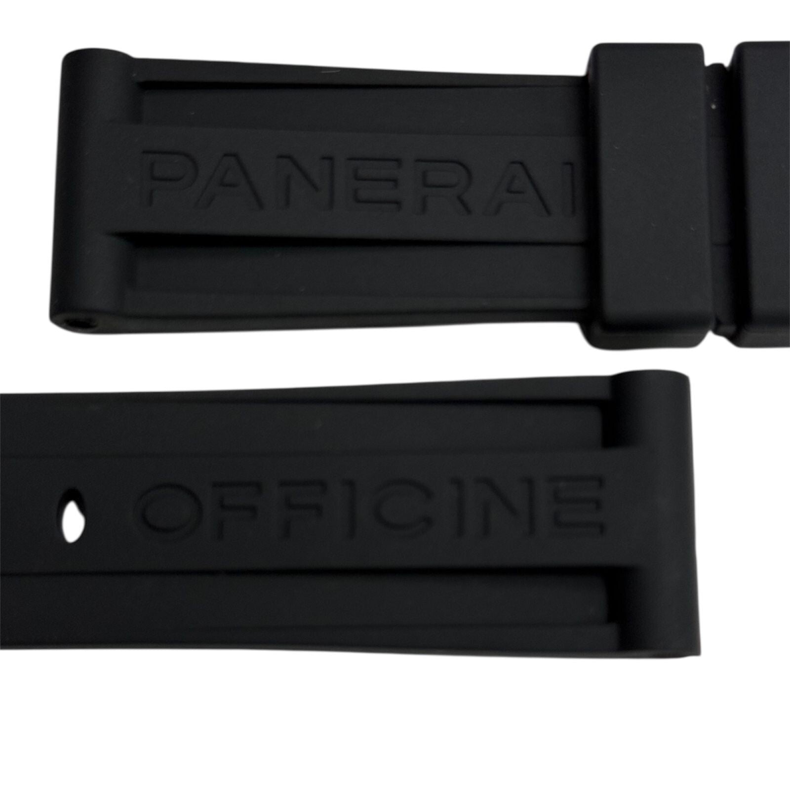 New Watch Band 24mm Rubber Strap Black Color for PANERAI OFFICIAL