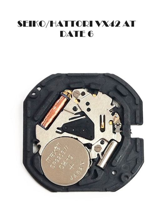  Seiko / Hattory Quartz Movement VX42 Date Display @ 6  Watch Parts