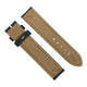 Leather Watch Band Strap Black/Navy with White Stitch 18/ 20mm Compatible BRT