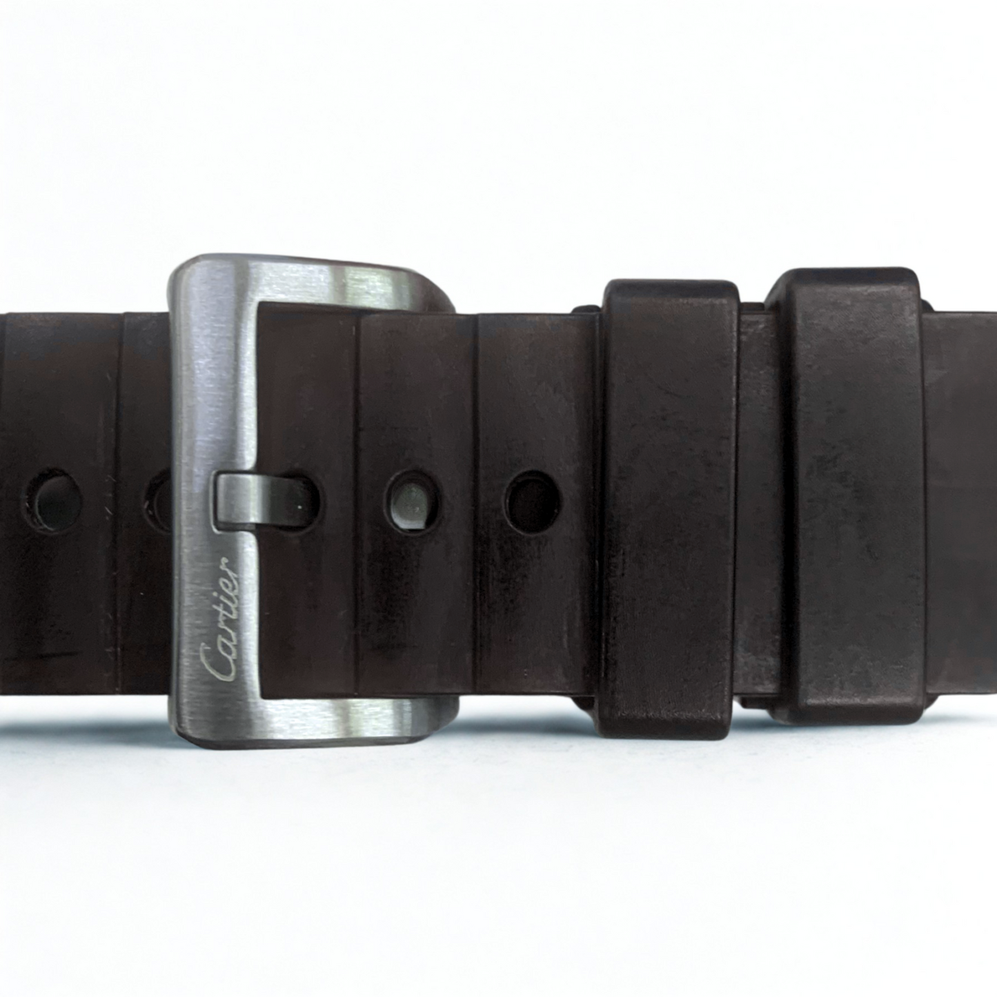 23mm Black Silicone Rubber Watch Band Strap for Cartier | Sport Style