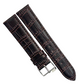 Watch Band D.Brown Genuine Leather Alligator Grain Flat Stitches 18x16mm