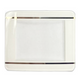 Sapphire Crystal Rado Rect Cut Corners White Trim with Gold lines (32.5×27.5)mm