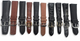 LOT OF 10 WATCH BANDS MIX SIZE STYLE AND COLORS 18MM-26MM