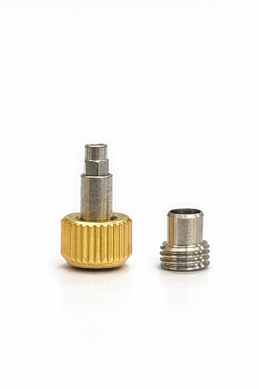 Gold Small Screw Crown | 3.8mm - Universal Fit | Luxury Watch Repair Part