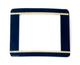 Sapphire Crystal Rado Rect Cut Corners Black Trim with Gold lines (31.9×26.5)mm