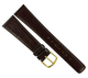 Watch Band Plain (Dark Brown) Genuine Leather  Flat Stitched 20mm (A1 Quality)