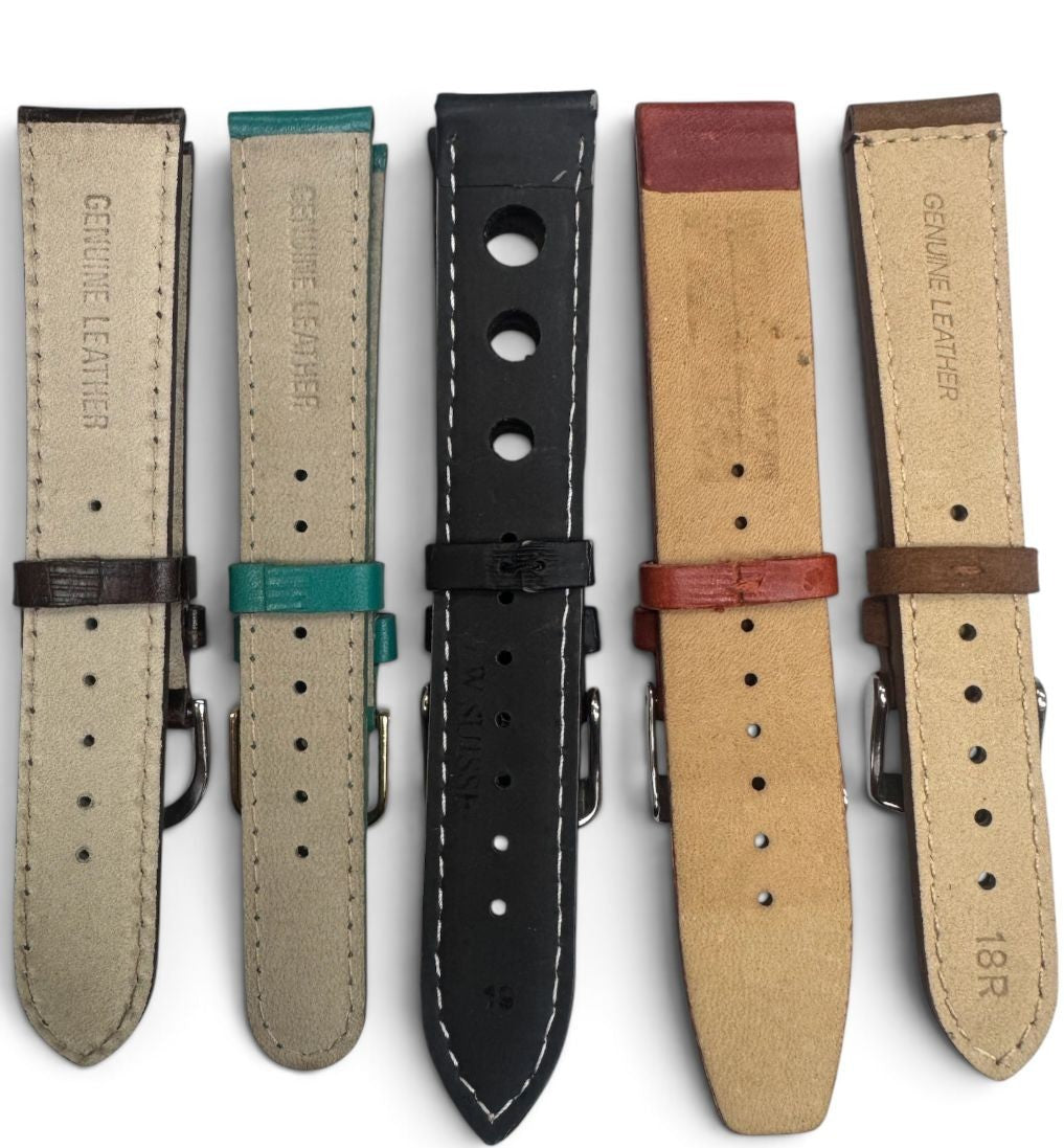 LOT OF 10 WATCH BANDS MIX SIZE STYLE AND COLORS 18MM/20MM