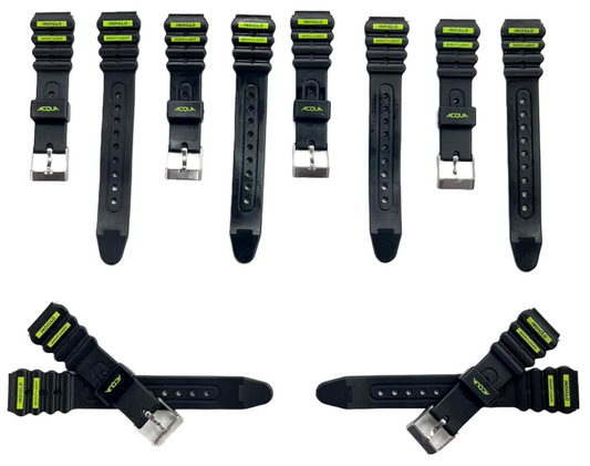 Water Resistant PVC Sport Watch Band Strap 16mm Fits Timex and Others