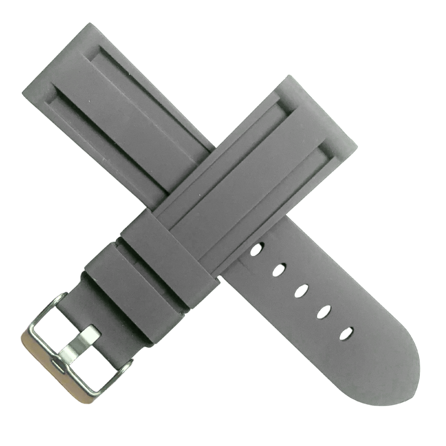 Panerai-Style 24mm Silicone Watch Band - Navy, Green, Grey|Comfortable & Durable