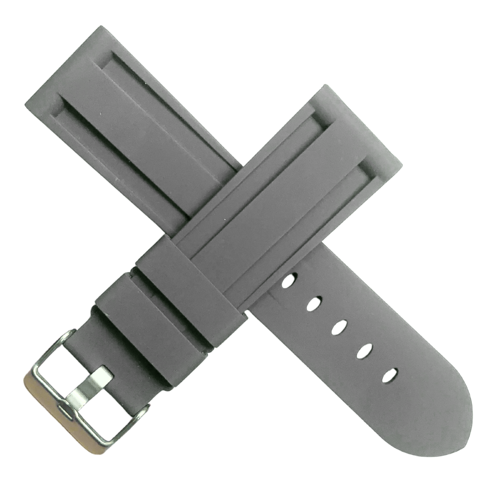 Panerai-Style 24mm Silicone Watch Band - Navy, Green, Grey|Comfortable & Durable