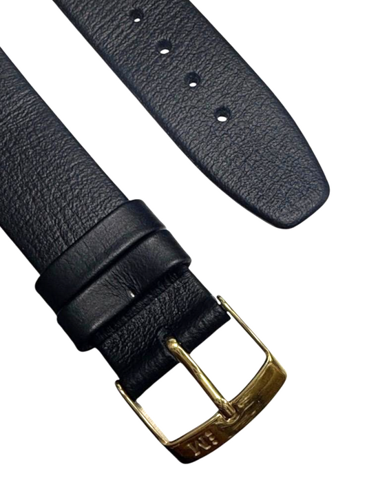 18m Black Color Genuine Quality Calf Leather Open Ended Band