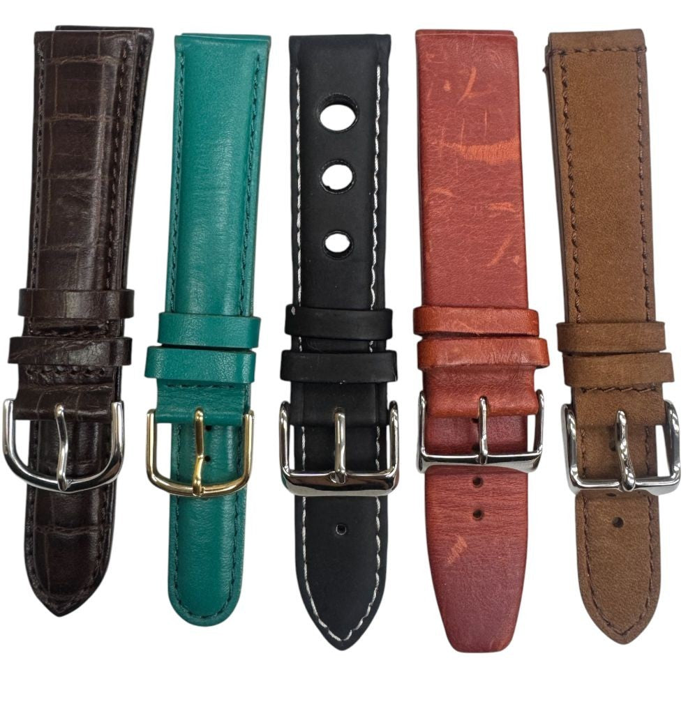 LOT OF 10 WATCH BANDS MIX SIZE STYLE AND COLORS 18MM/20MM